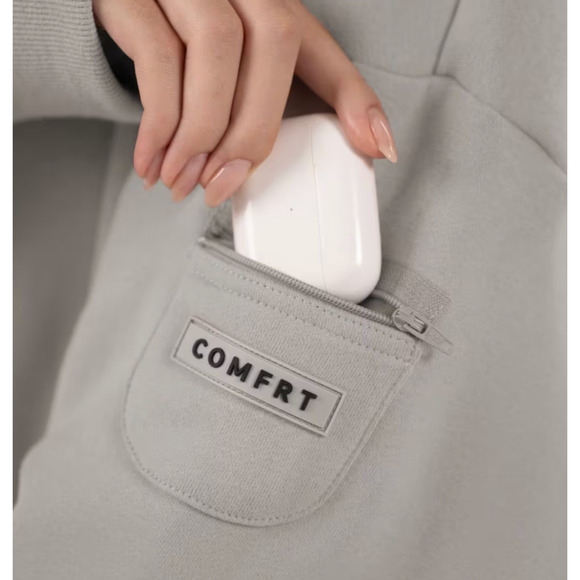 Comfrt Travel Essentials Hoodie Unisex M Stone Color Brand New - Picture 3 of 6